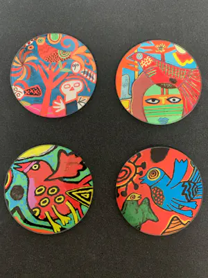 Corneille - 4 Onderzetters Katten + 4 Vogels onderzetters kopen? Bied vanaf 60!