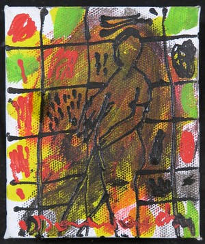 Dominique Chan - Acryl op doek, Z.T. Abstracte compositie kopen? Bied vanaf 1!