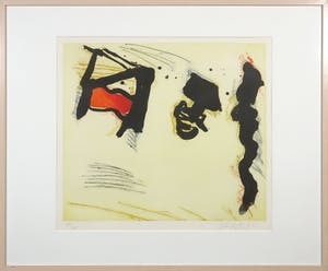 Ger Lataster - Ets en aquatint, Z.T. Abstracte compositie - Ingelijst kopen? Bied vanaf 50!