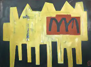 Philip Vencken - Acryl op doek, Table verkocht voor € 70!