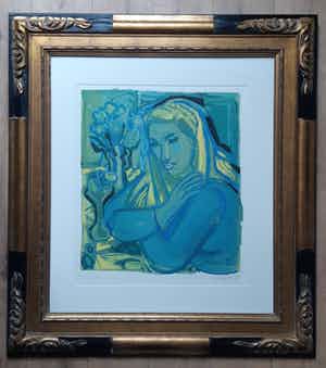 Corneille - Laatste keer: Fenomenaal ingelijst portret uit 1997 - "Liesje" (zeer groot) verkocht voor € 325!