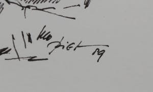 Piet Snoeren - Pentekening op papier, Bomen - Ingelijst kopen? Bied vanaf 35!