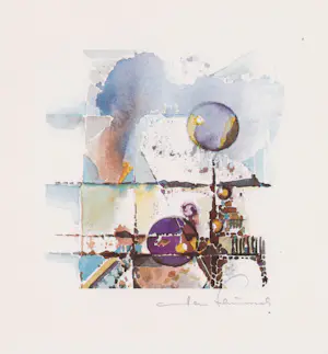 Willem F. Wagner - e.a: zes handgesigneerde zeefdrukken: Geometrische composities kopen? Bied vanaf 25!