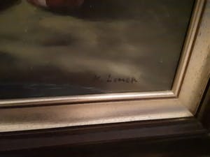 Niet of onleesbaar gesigneerd - K. Lemer / Bloemen in vaas kopen? Bied vanaf 1!