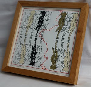 Guido Ancion - Ingelijste zeefdruk , “Naakte vrouwen” – Loodskado 1994 kopen? Bied vanaf 35!