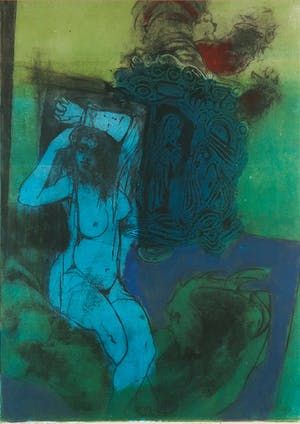 Ru van Rossem - Ets/aquatint en reliëfdruk, Romance de la pena negra - Ingelijst kopen? Bied vanaf 100!