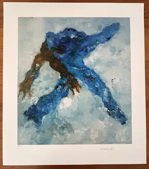 Armando - Kleurengiclée - gesigneerd en genummerd 8/30 -'Gestalt Blau' kopen? Bied vanaf 165!
