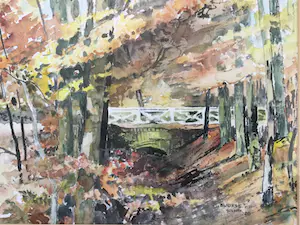 Johan Hendrik Gelink - herfstlandschap Buurse | aquarel - ingelijst kopen? Bied vanaf 39!