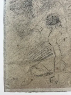 Matthijs Maris - tekening van twee figuren kopen? Bied vanaf 825!