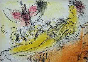 Marc Chagall - L'accordéoniste - Originele lithografie - 1957 kopen? Bied vanaf 160!