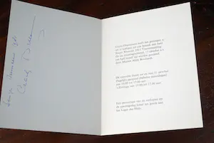 Cecile Dreesmann - Boek met handgeschreven uitnodigingskaart & diversen kopen? Bied vanaf 30!