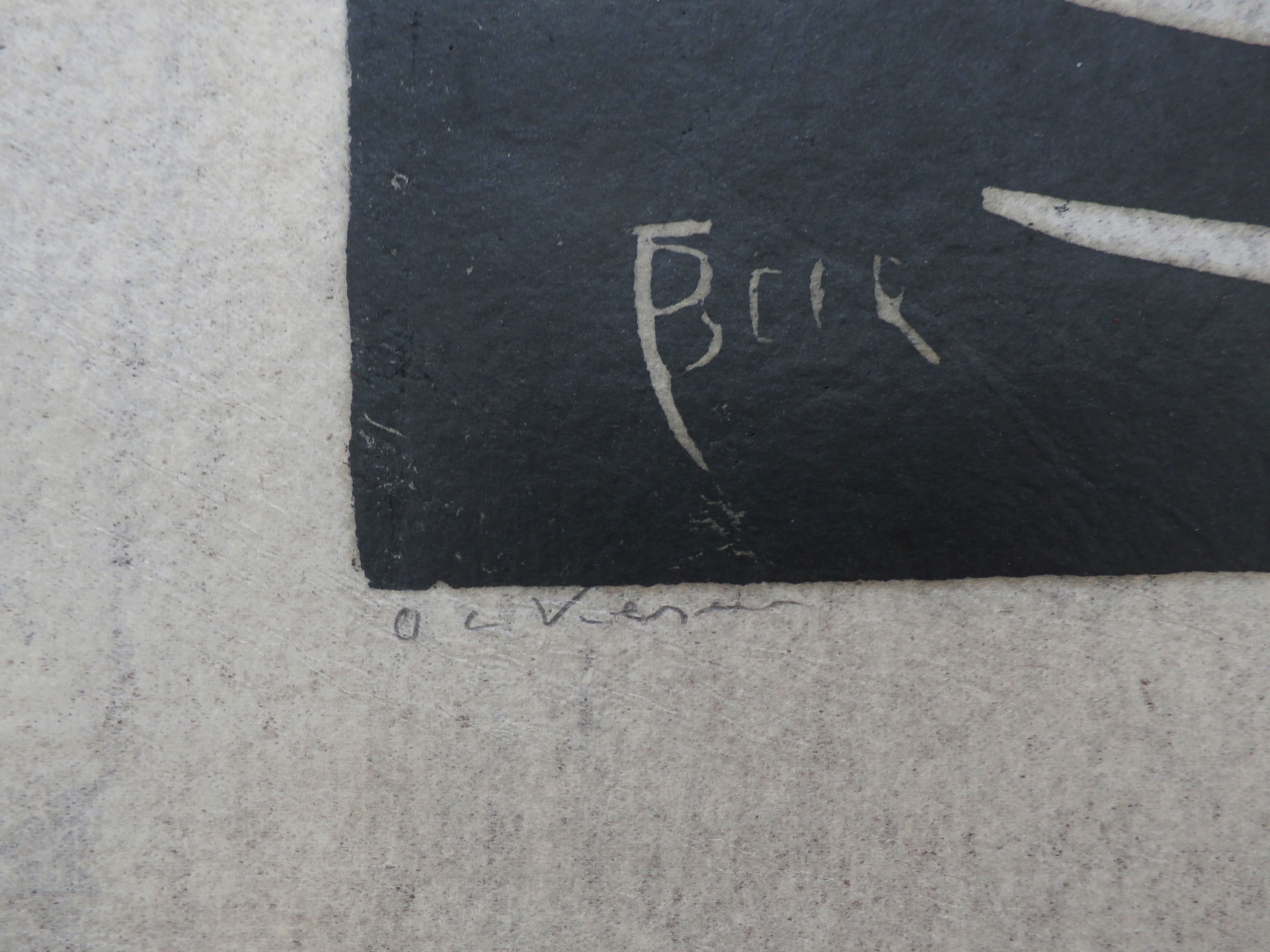 Jac. de Beer - Houtsnede: bloemen in vaas kopen? Bied vanaf 40!