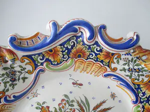 Niet of onleesbaar gesigneerd - Desvres - vintage grote bord/schotel kopen? Bied vanaf 1!