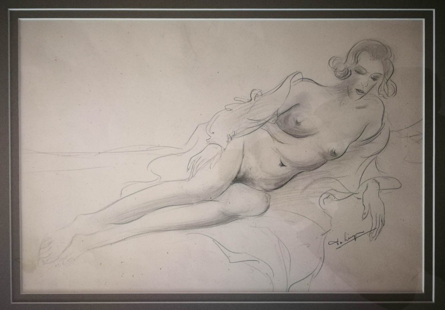 Dick van Luijn - Naakt. Liggende vrouw. kopen? Bied vanaf 199!