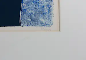 Wil Klaassen - Zeefdruk op papier, Z.T. Abstracte compositie - Ingelijst kopen? Bied vanaf 50!