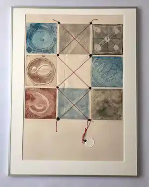 Peter Westen - 6 symbolen in één - collage met etsen verkauft für € 45!