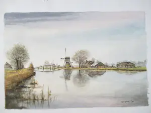 Niet of onleesbaar gesigneerd - 12 x Aquarel/Tekening div. Kunstenaars Landschap kopen? Bied vanaf 1!