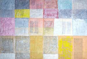 Henri Plaat - Gouache en collage, Zonder titel (Groot) verkocht voor € 1!