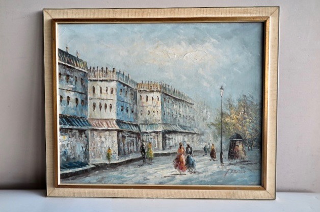 Niet of onleesbaar gesigneerd - Winters stadsgezicht Parijs kopen? Bied vanaf 1!