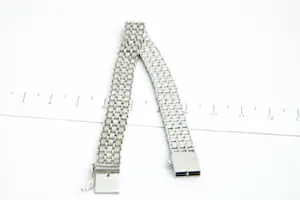 53-  Gematteerde 18 karaats wit-gouden schakel-armband - unisex model kopen? Bied vanaf 830!