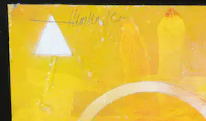 Theo Koster - Gemengde techniek op karton, Orange Fever - Ingelijst kopen? Bied vanaf 1!