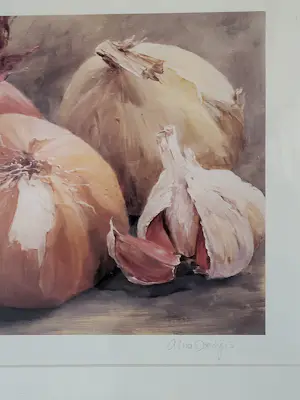 Buy Anna Doedijns - Opus IX - Stilleven met uien en knoflook - Giclée & oil? Bid from 125!