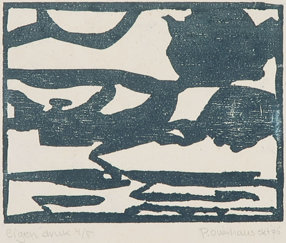 Paul Overhaus - Houtsnede, Wolkenlucht kopen? Bied vanaf 20!