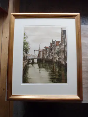 Roger Hebbelinck - Mooie kleuren ets van het Luttik Oudorp te Alkmaar. kopen? Bied vanaf 40!