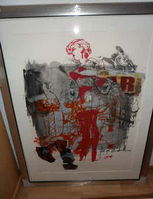 George Heidweiller - Gemengde techniek, Ladies Fantasy. Zeer groot werk. verkocht voor € 250!