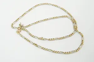 86 - Tijdloos 14 karaat bi colour gouden figaro collier kopen? Bied vanaf 215!