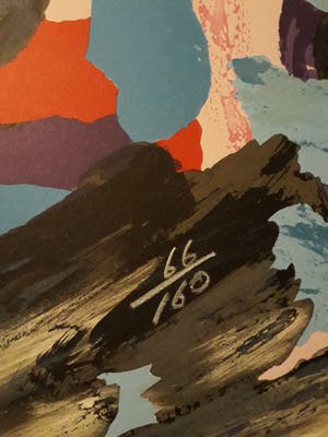 Karel Appel - 3 faces into clouds kopen? Bied vanaf 375!
