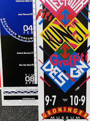 Swip Stolk - vier z.g.a.n diverse offset affiches voor tentoonstellingen Groninger Museum kopen? Bied vanaf 48!