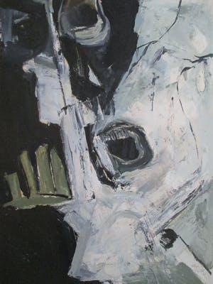 Albert Grosfeld - Schilderij op papier "Overgebleven bunker resten" kopen? Bied vanaf 35!