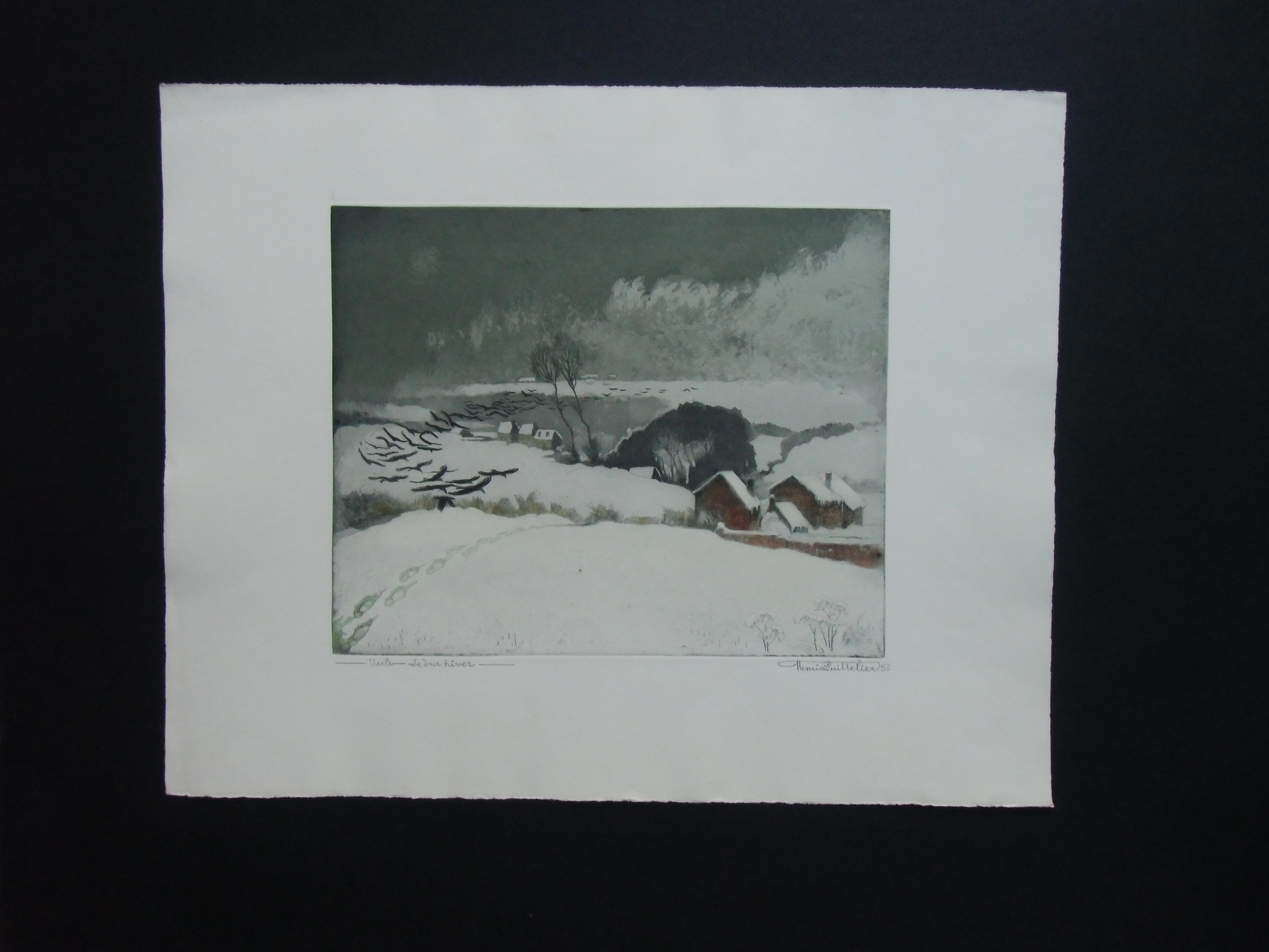 Henri Quittelier - LE DUR HIVER /// KLEURETS VAN HENRI QUITTELIER kopen? Bied vanaf 40!