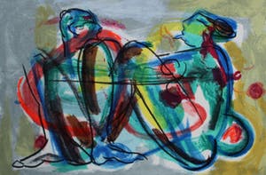 Erwin de Vries - Litho: 2 naakte mensen - 1999 kopen? Bied vanaf 75!