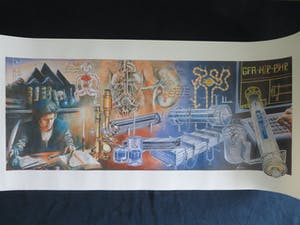Curiosa - 3 Stuks medisch wetenschappelijke affiches / posters met signatuur " MENA " kopen? Bied vanaf 1!