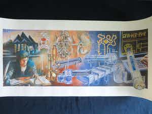 3 Stuks medisch wetenschappelijke affiches / posters met signatuur  " MENA " verkocht voor € 1!