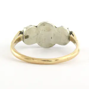 14k goud met zilveren ring met roos geslepen diamanten tot. 0.50ct kopen? Bied vanaf 460!