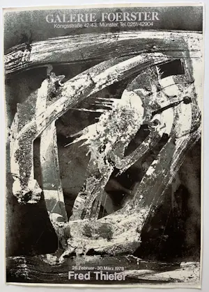 Fred Thieler - Andruck Exemplar Original Litho für Ausstellung 1978 - sehr rar Informel Unikat? kopen? Bied vanaf 220!