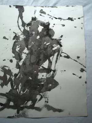 Anton Heyboer - Acrylverf , Abstracte voorstelling Moeder met Kind – 79 x 107 cm. kopen? Bied vanaf 150!