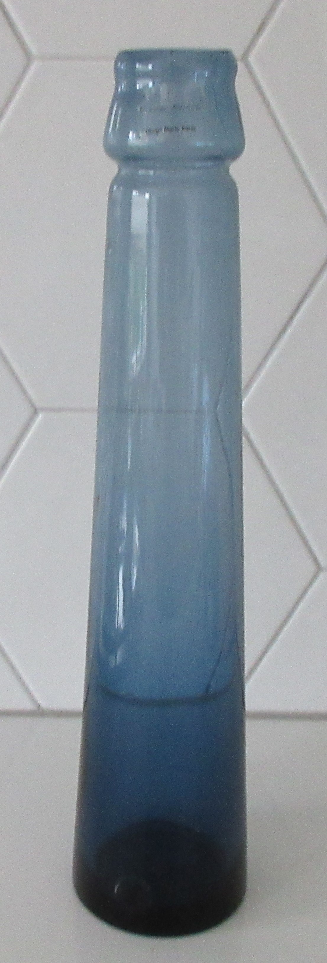 Maria Kariis - Blauwe grijze hand geblazen glazen slanke vaas kopen? Bied vanaf 14!