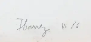 Guy Ibanez - Gemengde techniek op papier, Zonder titel - Ingelijst kopen? Bied vanaf 100!