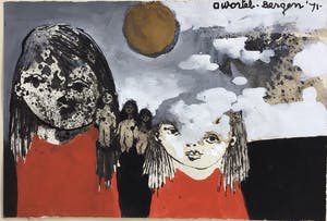 Ans Wortel - Gouache, met goud , gesigneerd 1971 kopen? Bied vanaf 140!