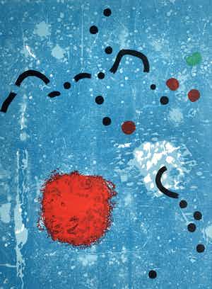 Jef Diederen - kleurenhoutsnede op rijstpapier - zonder titel - 1987 verkocht voor € 100!