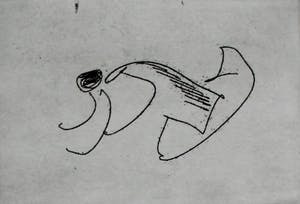 Willem Hussem - Abstracte compositie, droge naald ets - 1982 kopen? Bied vanaf 50!