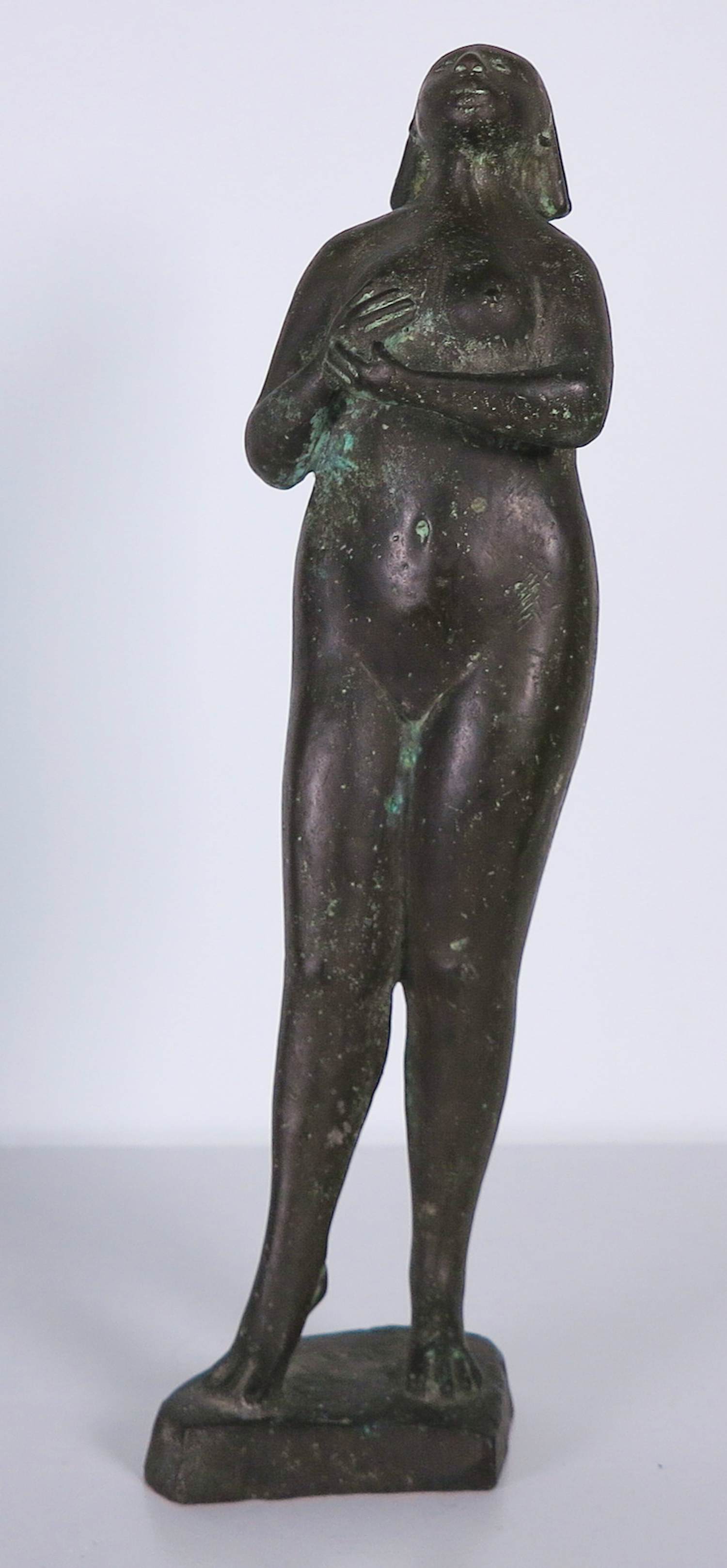 Piet van Heerden - Brons, Staand vrouwfiguur kopen? Bied vanaf 500!