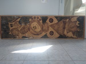 Kees Okx - Triptique Astrale - grote ets 1965 kopen? Bied vanaf 1!