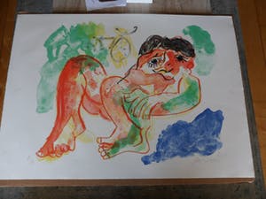 Jan Sierhuis - Litho, titel, "Bermtoerisme". kopen? Bied vanaf 50!