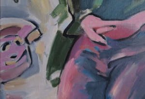 Dick Bastiaan van der Meijden - Dagdromen op kantoor - Pop Art - Humoristische erotische voorstelling- Groot kopen? Bied vanaf 1!