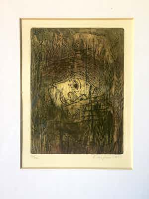 Alena Laufrova - "Mijmering over de zomer" - Kleurets, Ingelijst verkocht voor € 35!